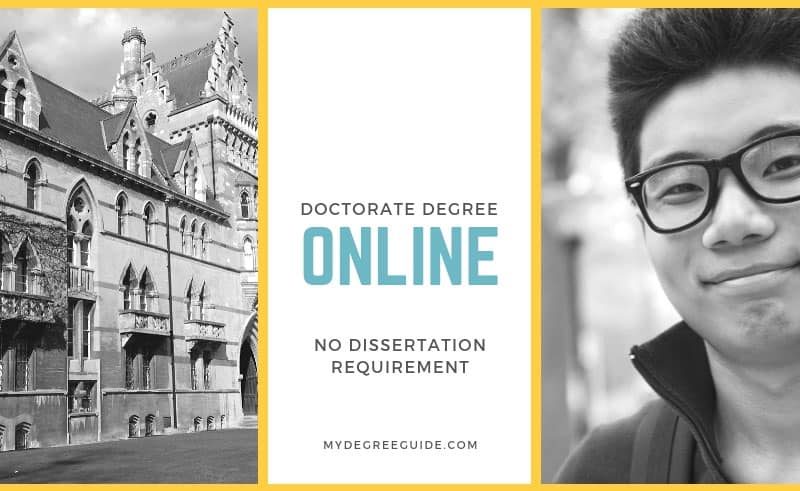 online phd degree requiring no dissertation